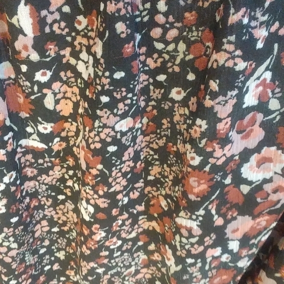 Abercrombie & Fitch Off The Shoulder Floral Crop Long Sleeves Top Blouse Size S - Picture 5 of 11